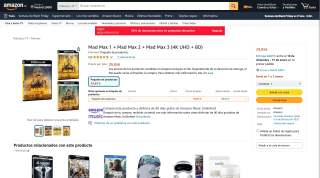 Mad Max 1 + Mad Max 2 + Mad Max 3 (4K UHD + BD) por 29,85€