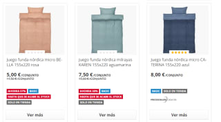 Juego funda nórdica de 155x220 para recoger desde solo 5€