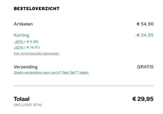 Black Friday deals tot 50% korting bij Levi's