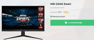 MSI G2412 24"/1920x1080/IPS/170Hz/1ms monitor voor €159 bij Reduxgaming