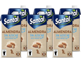 Santal Bebida Vegetal de Almendra sin Azúcar, 6 x 1L por 6€.