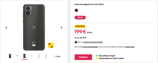 Smartphone 6.55" Motorola Edge 40 Neo 256 Go à 199€