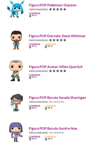Figuras POP desde solo 3,99€ en GAME