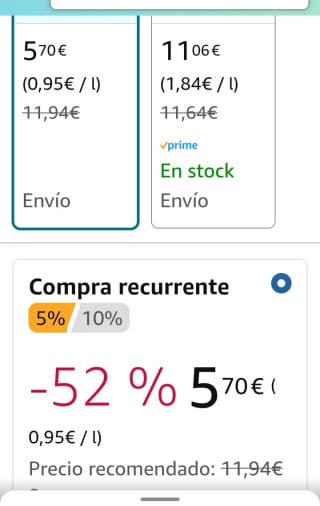 Pack de 6×1L Santal Bebida de almendras por 5,70€.