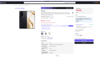 Móvil Honor 200 12GB 512GB por 349,00€ (Nuevos usuarios por 209,40€)