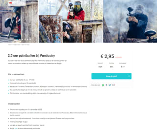 2,5 uur paintballen bij Fundustry via Tripper voor €2,95
