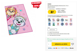 Patrulla Canina Felpudo Alfombra 50 x 75 cm por 2,22€