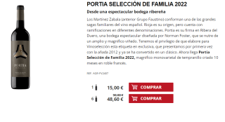 6 Botellas de Portia Selección de Familia 2022 por 38.6€
