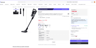 Aspirador Mellerware Rider Pro Inalámbrico Vertical 400W Motor Brushless 22000PA con accesorios extra por 108,23€