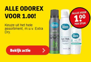 Odorex deodorant voor €1 bij Kruidvat