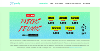60GB con llamadas ilimitadas al mes por 5,90€ con Prexfy