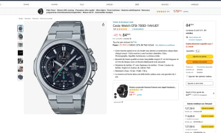 Casio Edifice EFB-700D-1AVUEF Cuarzo de acero inoxidable por 84,99€