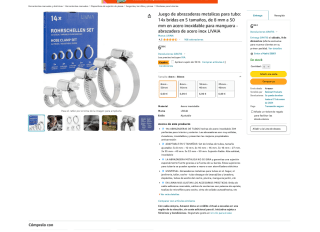 Juego de abrazaderas metalicas para tubo por solo 3,50€