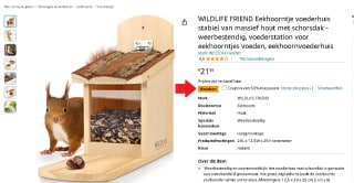 Wildlife Friend Eekhoorntje voederhuis voor €10,99 bij Amazon
