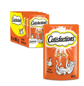 Snacks Catisfactions Gatos pollo 6 x 60g a tan solo 6€