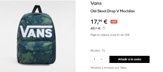 Mochila Vans Old Skool Drop V por 17.99€