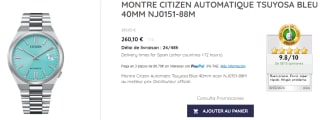 Montre Automatique Citizen Tsuyosa Tiffany à 260,10€