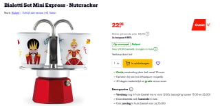 BIALETTI - Mini Express Nutcracker - Percolator 2 kops met 2 kopjes voor €22,01 bij Bol
