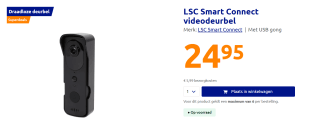 LSC Smart Connect video-deurbel voor €24,95 bij de Action