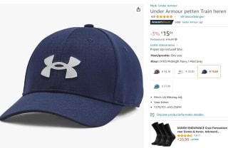 Under Armour Blitzing Cap voor €7,70 bij Amazon
