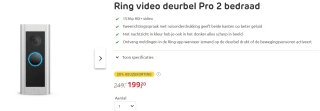 Ring Video Doorbell Pro 2 Bedraad - Slimme Deurbel voor €199,20 bij Praxis