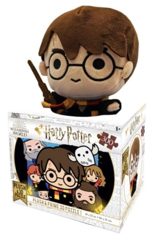 Puzzle lenticular Harry Potter con peluche 300 piezas Wizarding World por 11,50€.