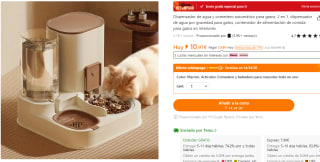 Dispensadores de comida y agua para mascotas a precios de locura