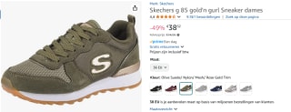 Skechers Retros-Og 85-Goldn Gurl Dames Sneakers voor €38,52 bij Amazon