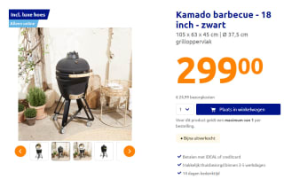 Kamado 18" barbecue bij Action voor €299