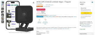 WYZE CAM v3 Edición Limitada por $354 en Amazon