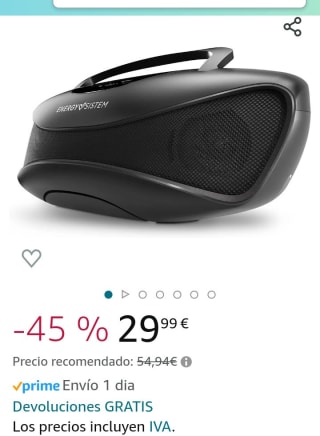 Energy Sistem Speaker FS600 Altavoz portátil por 29,99€.
