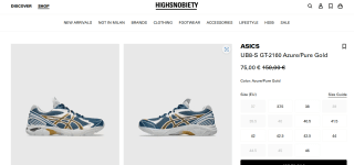 Chaussures asics ub8-s gt-2160-plusieurs tailles disponibles à 75€