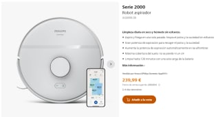 Philips HomeRun serie 2000: Robot aspirador y friegasuelos 2en1 por 239,99€