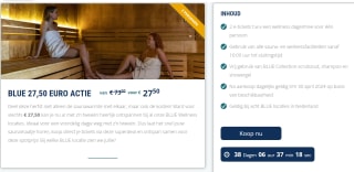 Entree Ticket voor 2 personen voor € 27,50 bij alle BLue Wellness locaties