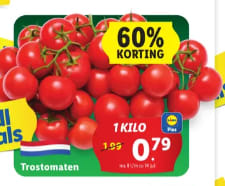 1kilo Trostomaten voor €0.79 per kilo bij de Lidl