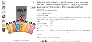 Bolero CITRUS MIX 24x3g por 6,89€