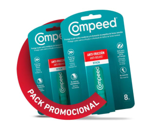 Pack 2 Barra 8 ml Tratamiento de pies eficaz contra la fricción y la formación de ampollas COMPEED por solo 11,16€