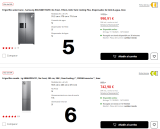 Recopilacion de Frigorificos Sin IVA en Mediamarkt