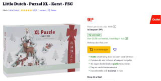 Little Dutch - Puzzel XL - Kerst - FSC voor €9,71 bij bol.com