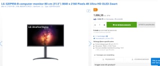 LG 32EP950-B computer monitor 80 cm (31.5") voor €1.886,38 bij Max ICT