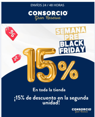 -15% de descuento en toda la tienda