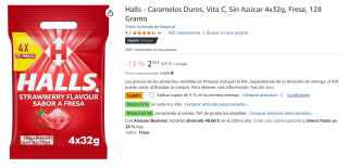 7 Paquetes de Caramelos sabor sandía sin azúcar Halls 128 g. por 11.17€