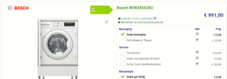 Bosch WIW28542EU - Serie 8 - voor €991 bij Beterwitgoed