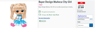 Muñeca City Girl Bayer Design por 27.99€