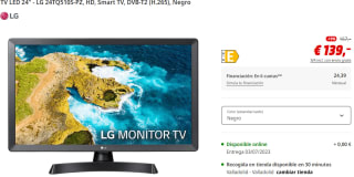 Televisión LED 24 pulgadas LG 24TQ510S-PZ, HD, Smart TV por 139€