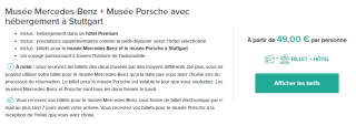 Séjours 2j/1n en Allemagne et au musées Mercedes-Benz et Porsche à 49€/pers