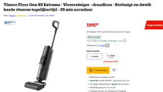 Tineco FLOOR ONE S5 Extreme voor €199,95 bij Bol