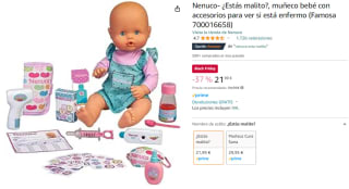 Nenuco- ¿Estás malito?, muñeco bebé con accesorios para ver si está enfermo por 21.99€