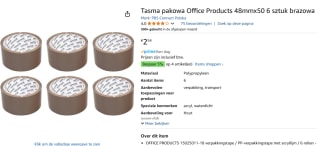 6 Rollen Verpakkingstape voor €2,54 bij Amazon