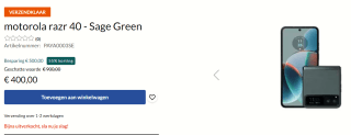 Motorola Razr 40 Groen voor €400 bij Lenovo